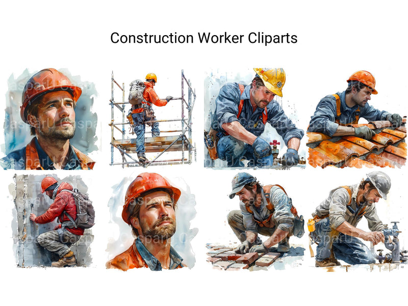 Construction Worker Clipart - CraftNest - Digital Crafting and Art