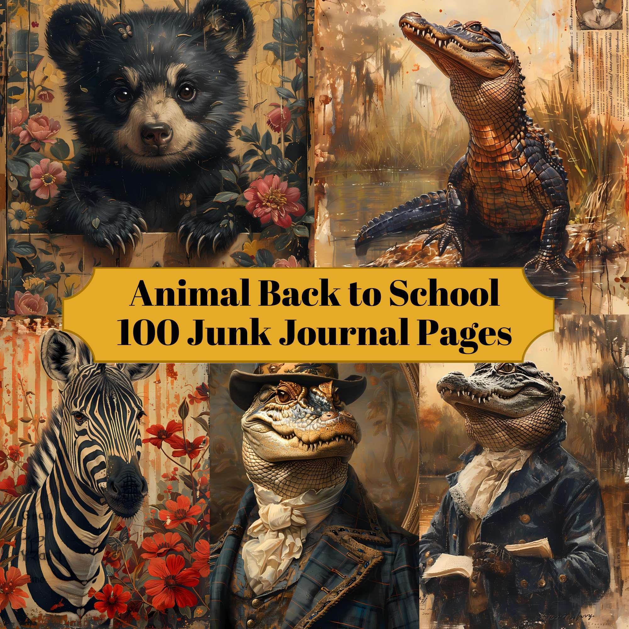 Animal Back To School - CraftNest - Digital Crafting and Art