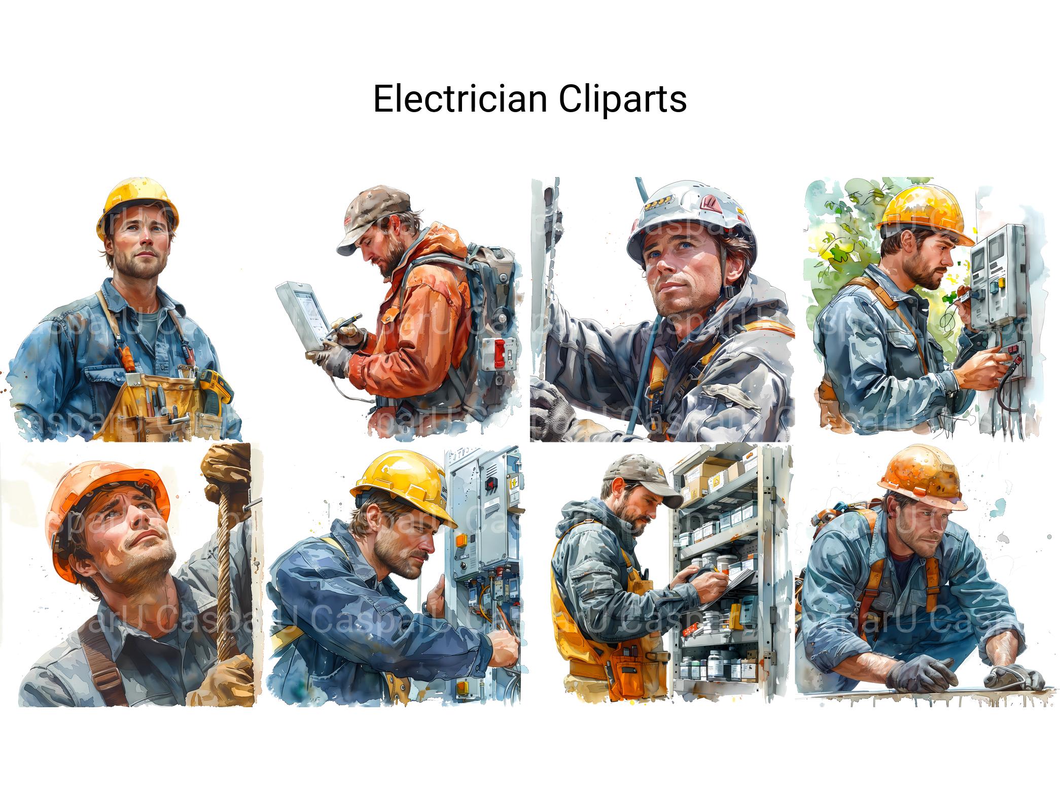 Electrician Clipart - CraftNest - Digital Crafting and Art