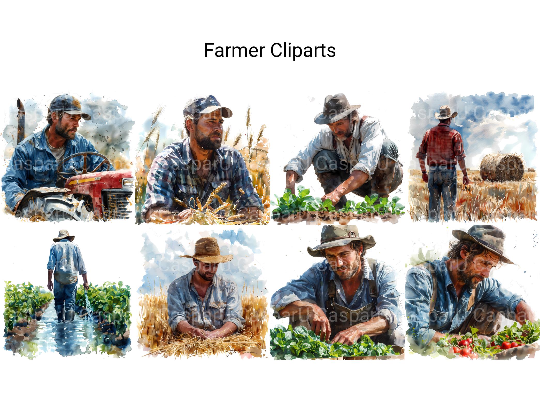 Farmer Clipart - CraftNest - Digital Crafting and Art