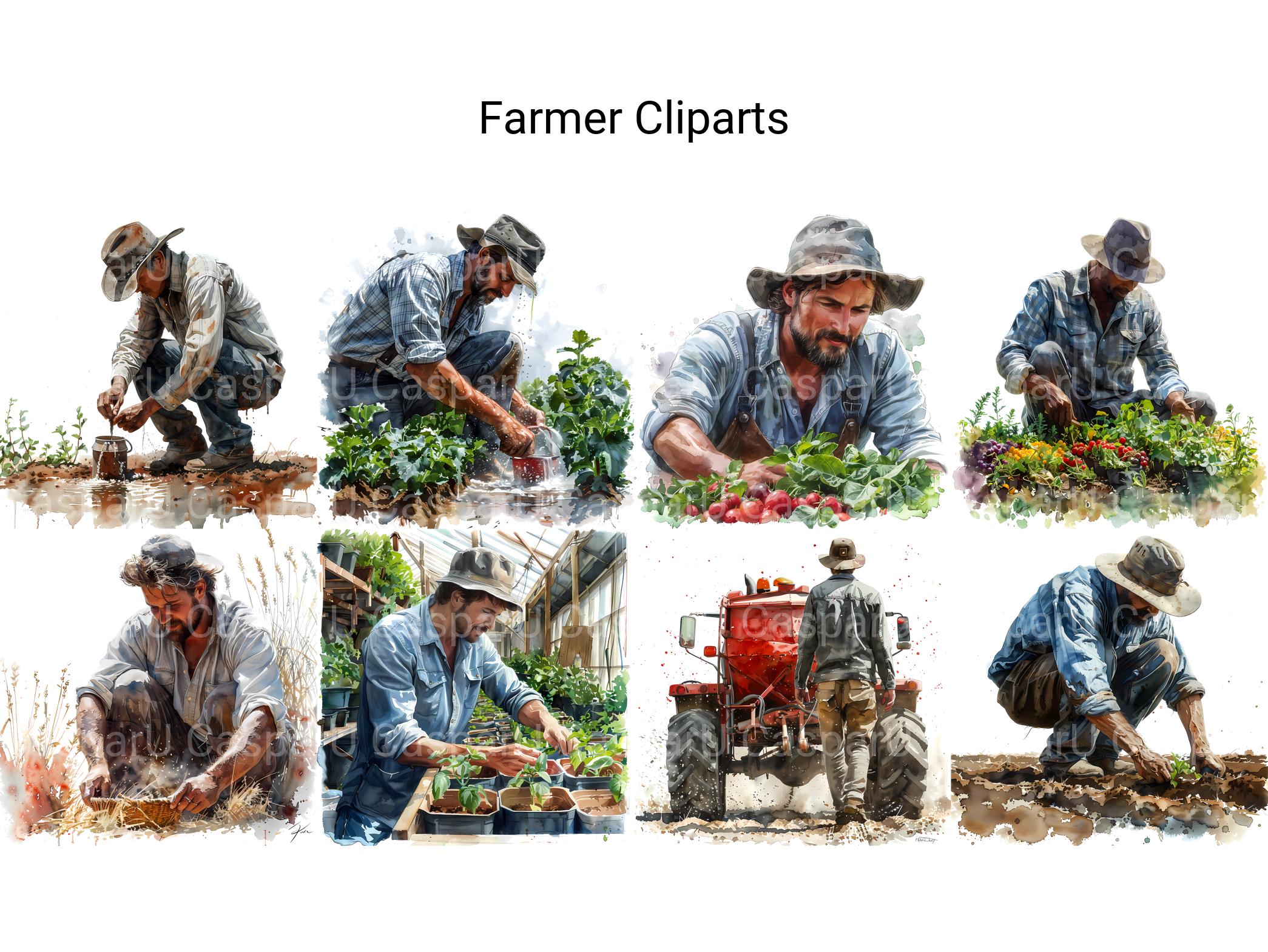 Farmer Clipart - CraftNest - Digital Crafting and Art