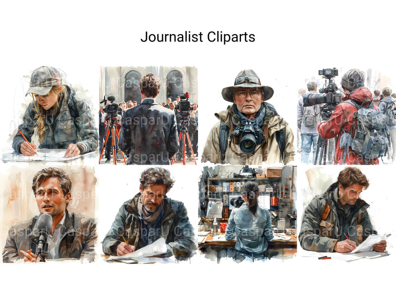 Journalist Clipart - CraftNest - Digital Crafting and Art