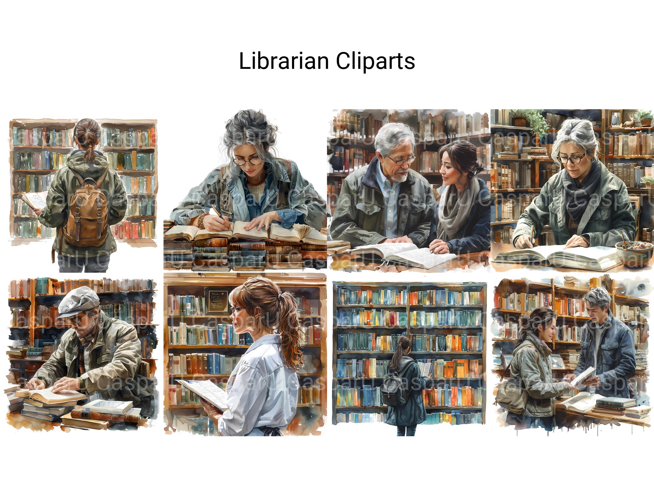 Librarian Clipart - CraftNest - Digital Crafting and Art