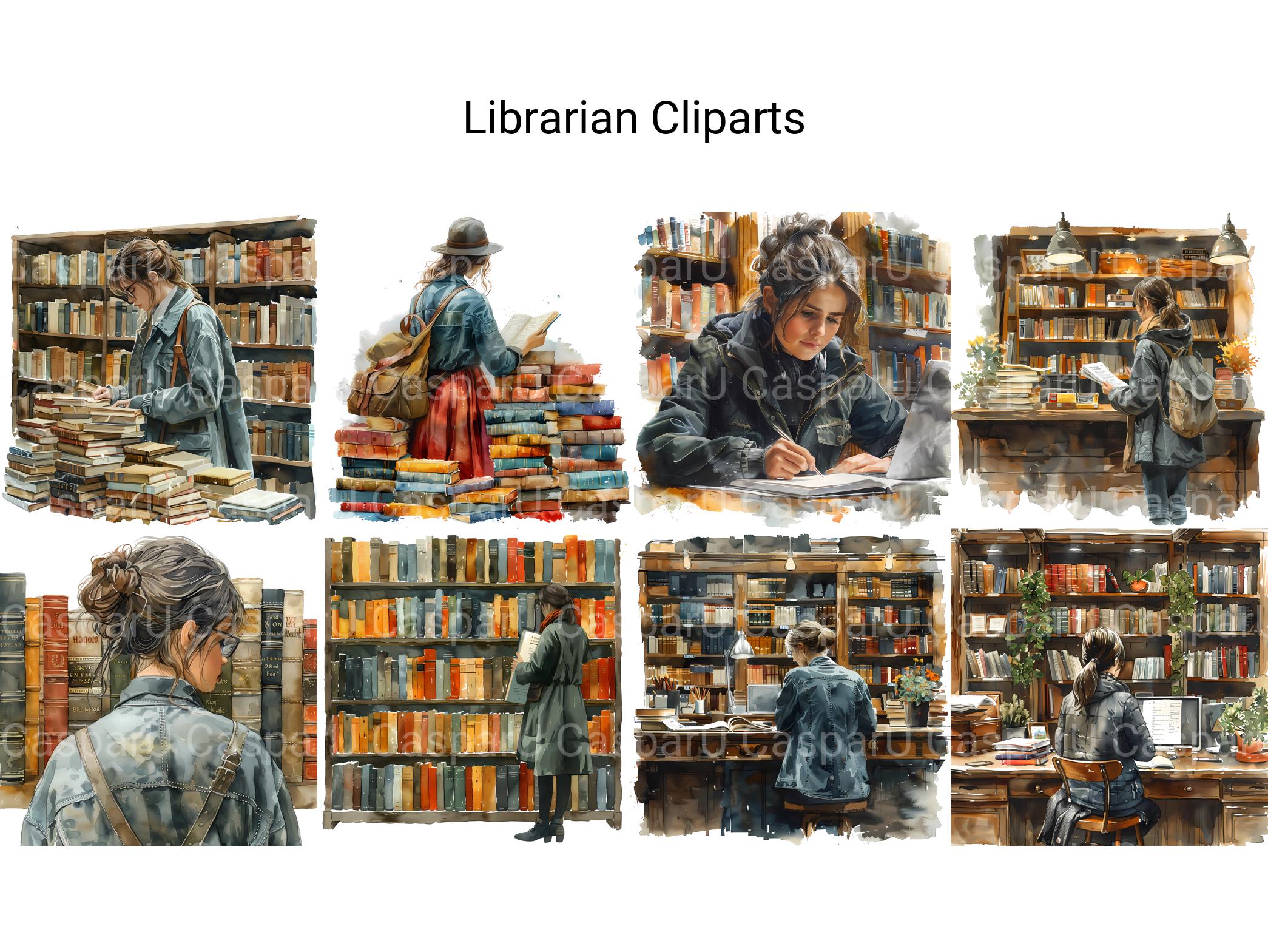 Librarian Clipart - CraftNest - Digital Crafting and Art