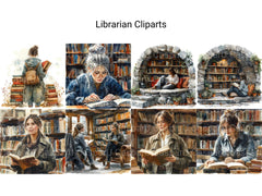 Librarian Clipart - CraftNest - Digital Crafting and Art