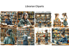 Librarian Clipart - CraftNest - Digital Crafting and Art