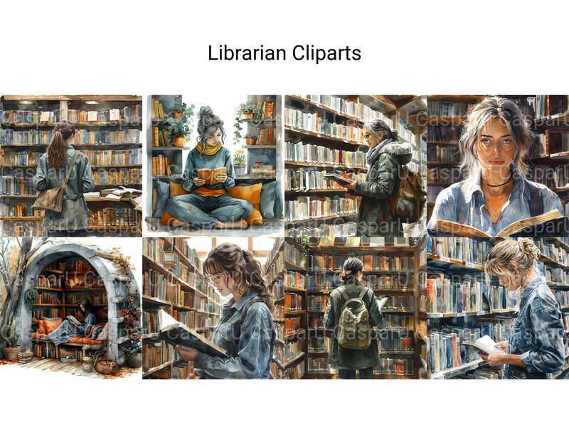 Librarian Clipart - CraftNest - Digital Crafting and Art