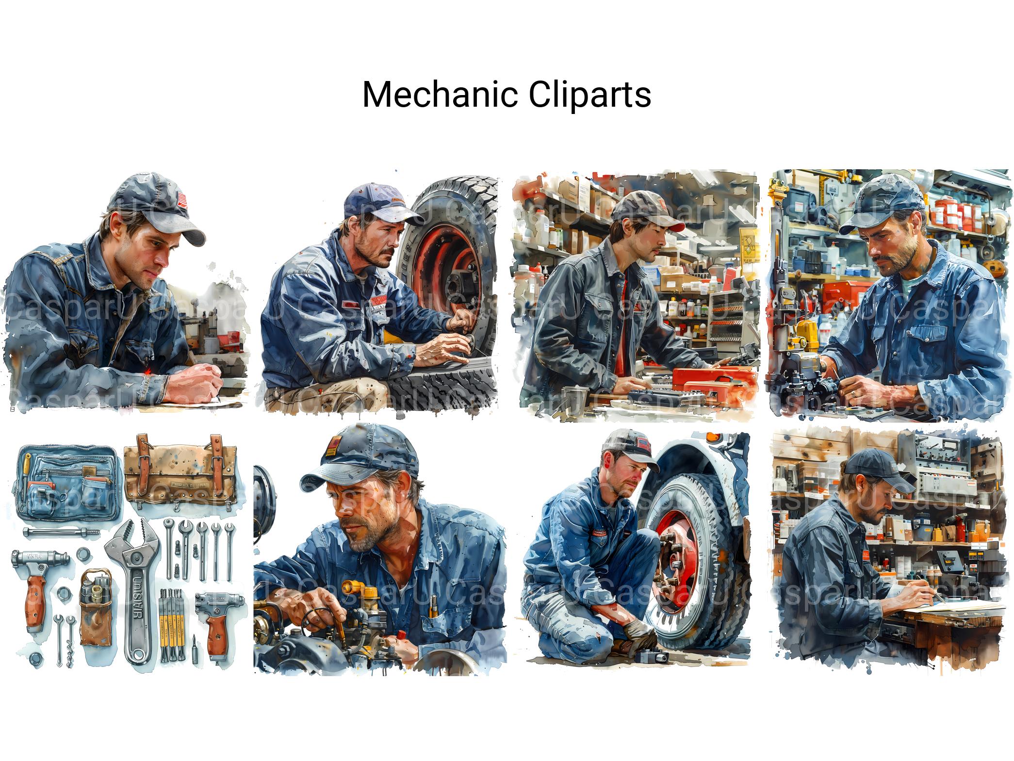 Mechanic Clipart - CraftNest - Digital Crafting and Art