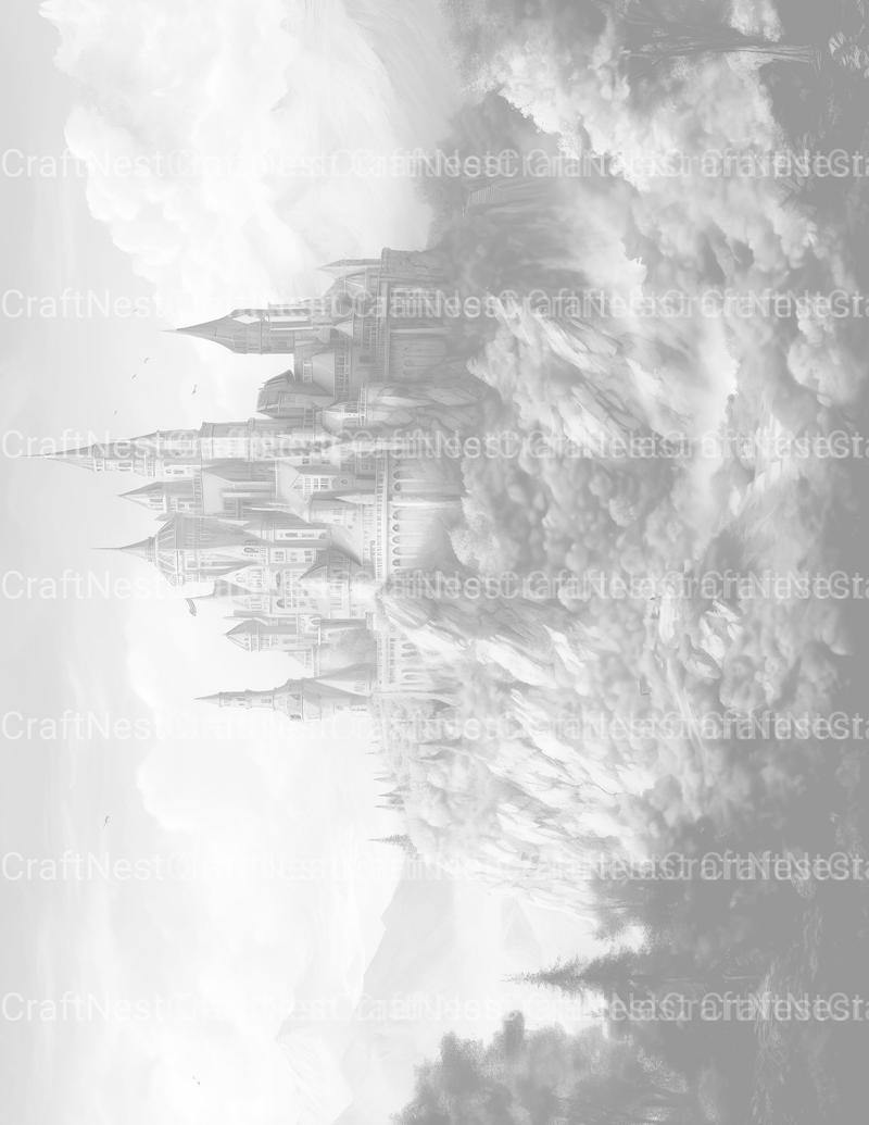 Castles Coloring Book - CraftNest - Digital Crafting and Art