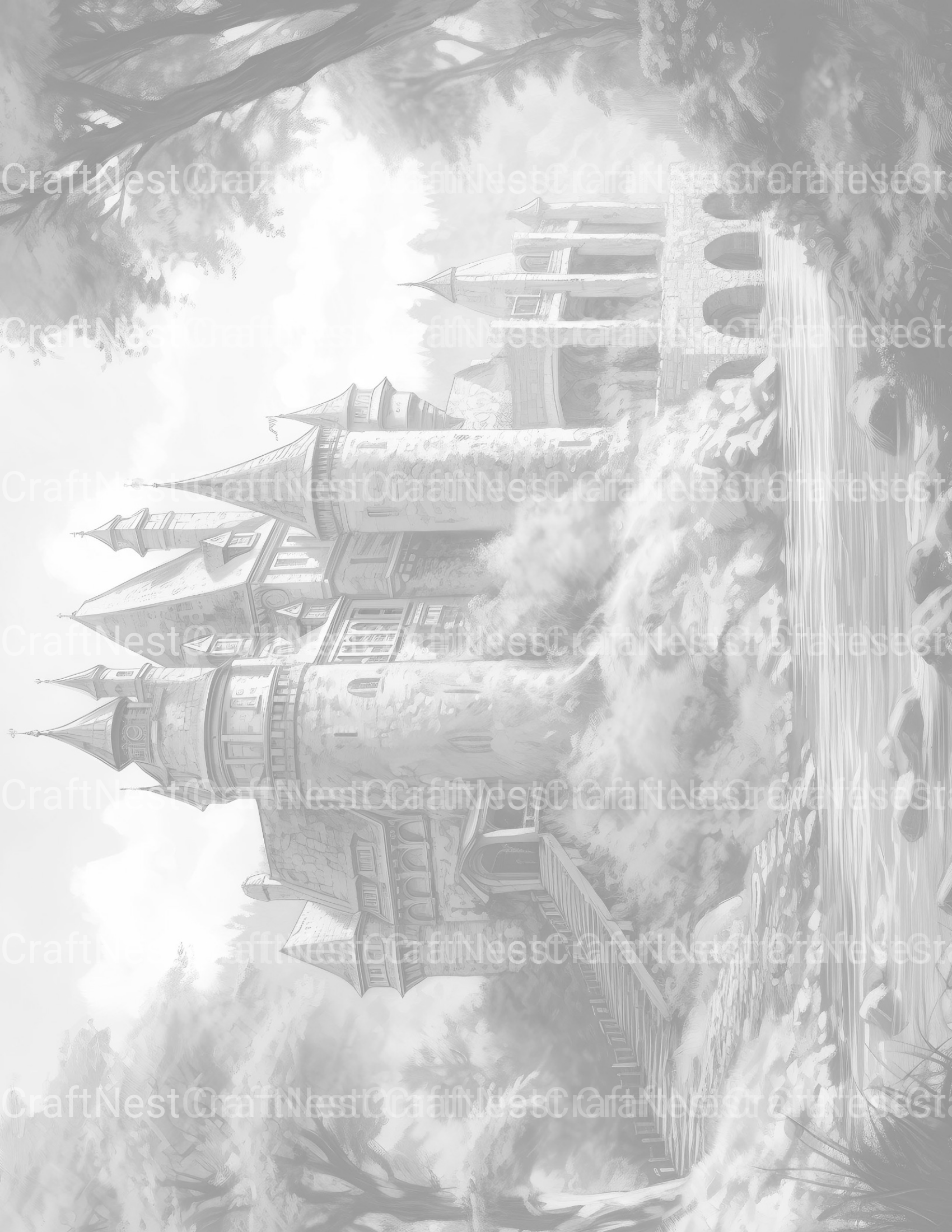 Castles Coloring Book - CraftNest - Digital Crafting and Art