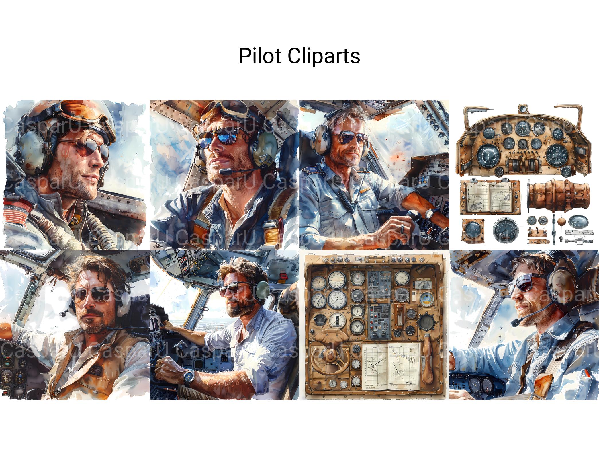 Pilot Clipart - CraftNest - Digital Crafting and Art