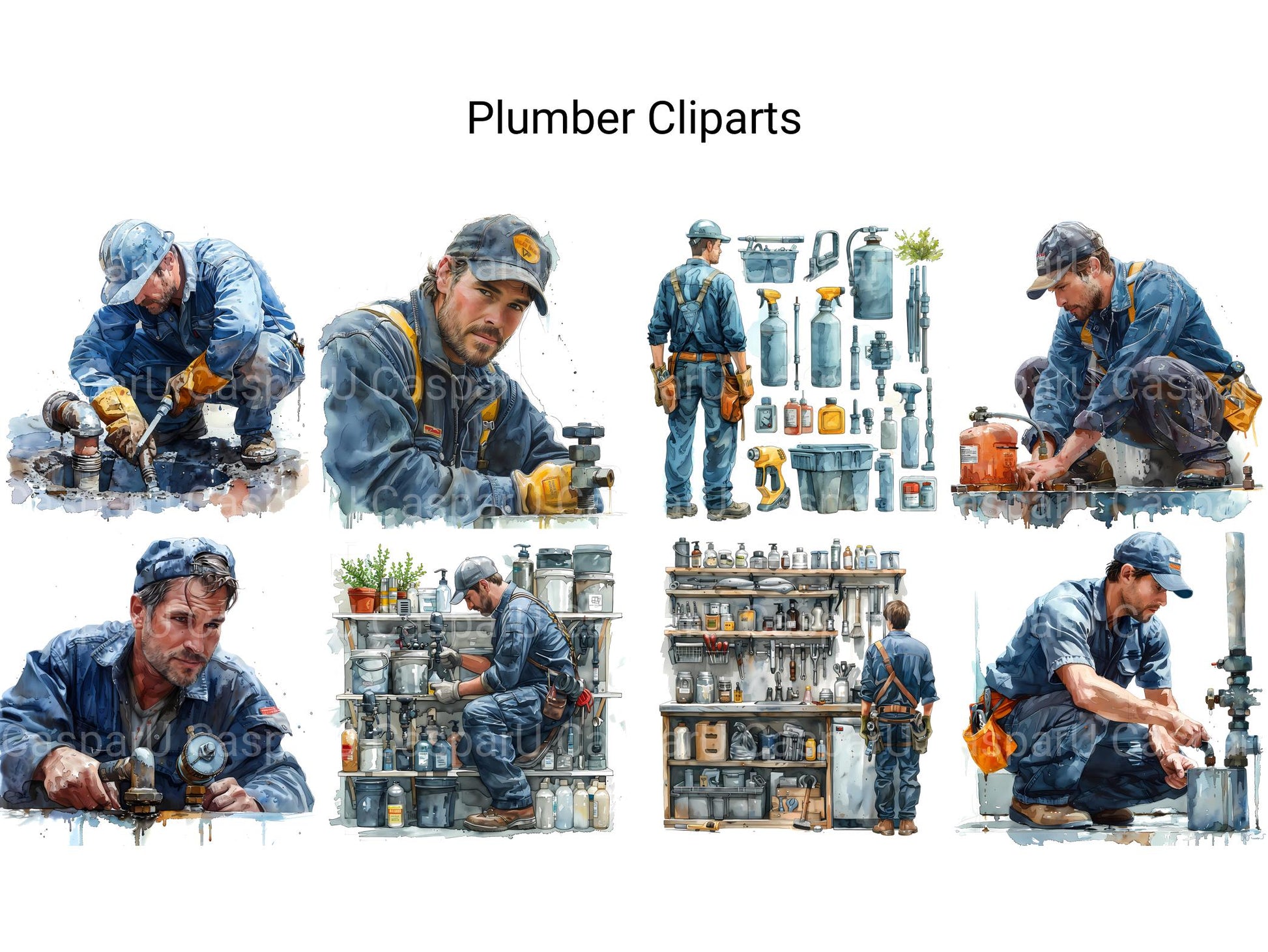 Plumber Clipart - CraftNest - Digital Crafting and Art