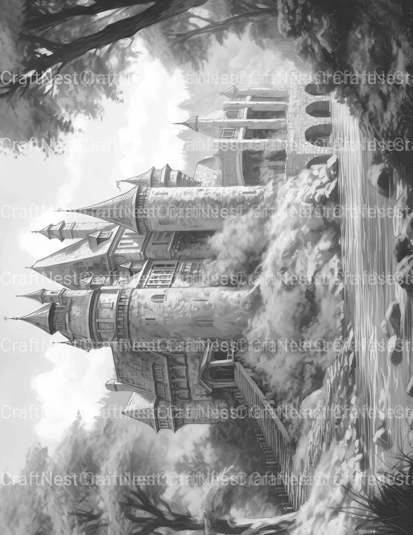 Castles Coloring Book - CraftNest - Digital Crafting and Art