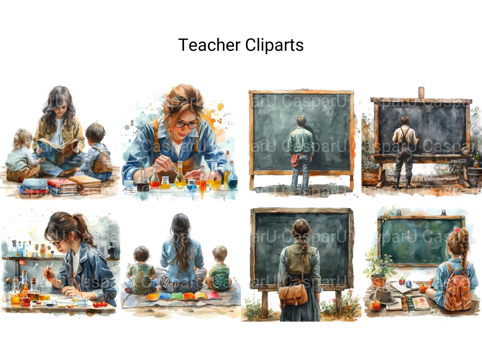 Teacher Clipart - CraftNest - Digital Crafting and Art