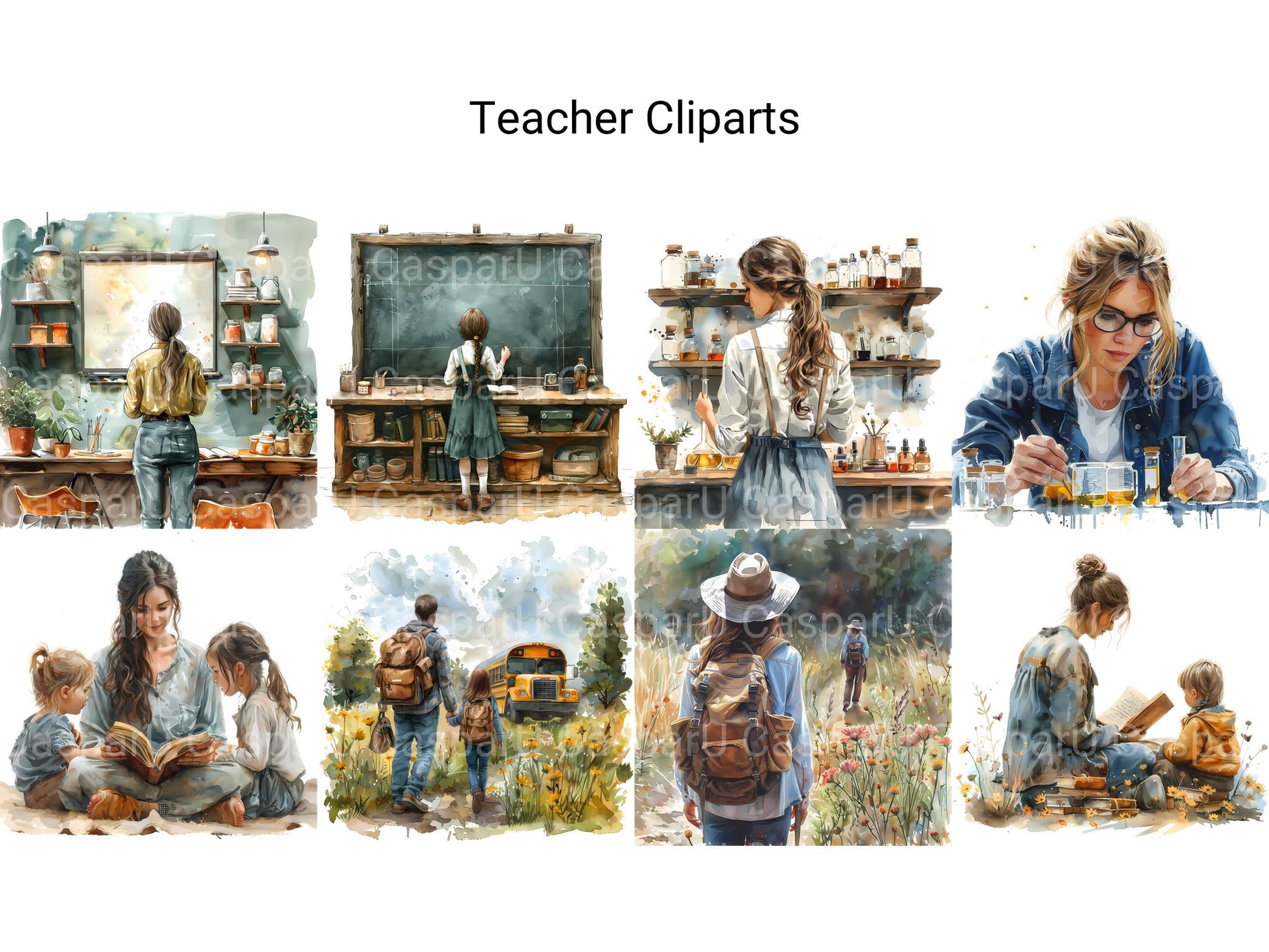 Teacher Clipart - CraftNest - Digital Crafting and Art