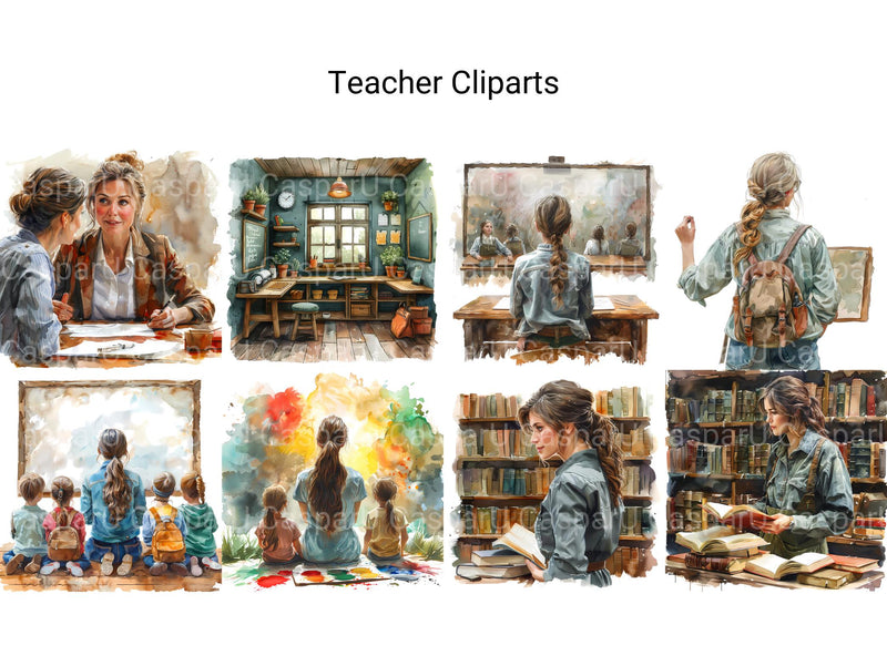 Teacher Clipart - CraftNest - Digital Crafting and Art