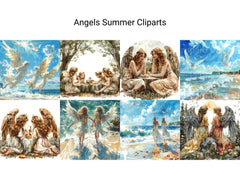 Angels Summer Clipart - CraftNest - Digital Crafting and Art