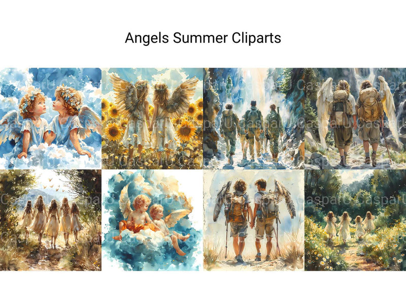 Angels Summer Clipart - CraftNest - Digital Crafting and Art