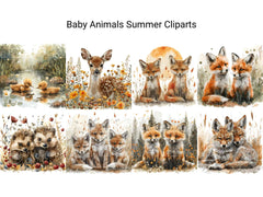 Baby Animals Summer Clipart - CraftNest - Digital Crafting and Art