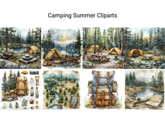 Camping Summer Clipart - CraftNest - Digital Crafting and Art