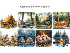 Camping Summer Clipart - CraftNest - Digital Crafting and Art