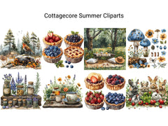 Cottagecore Summer Clipart - CraftNest - Digital Crafting and Art