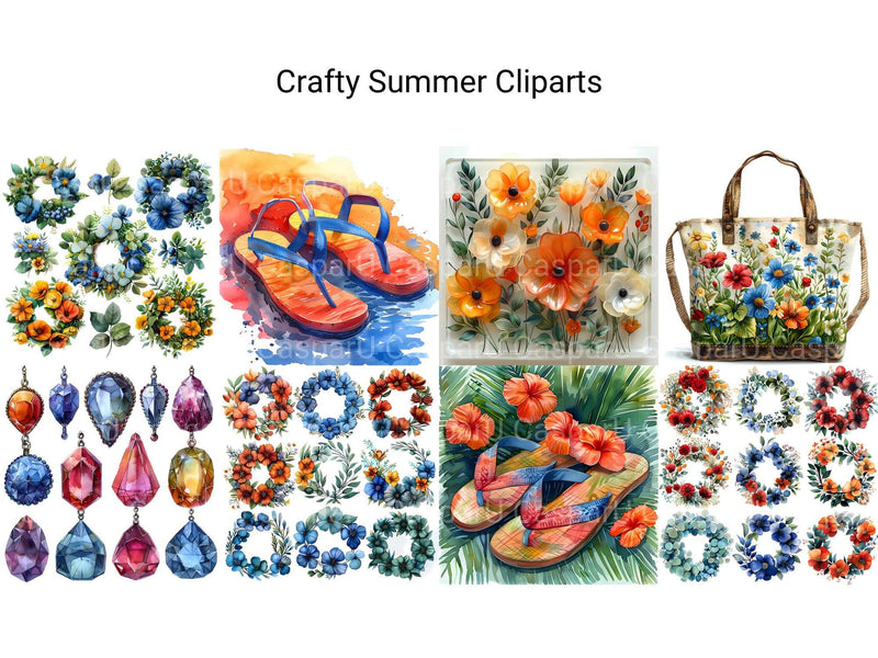 Crafty Summer Clipart - CraftNest - Digital Crafting and Art