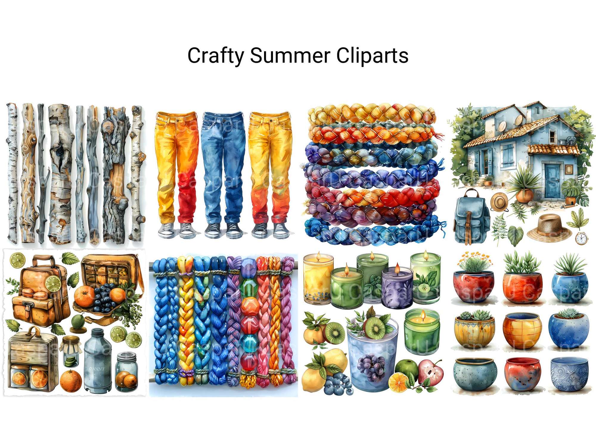 Crafty Summer Clipart - CraftNest - Digital Crafting and Art