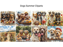 Dogs Summer Clipart - CraftNest - Digital Crafting and Art