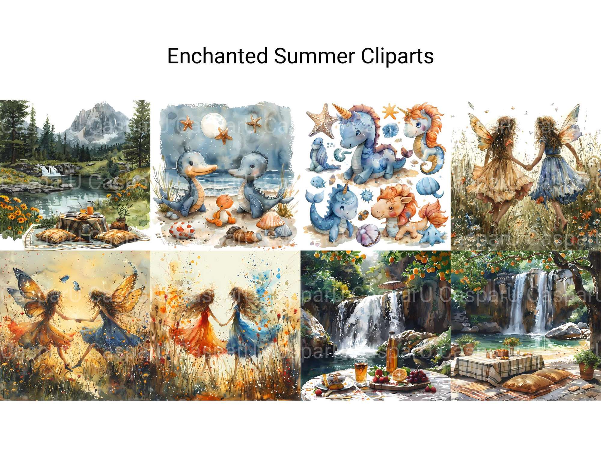 Enchanted Summer Clipart - CraftNest - Digital Crafting and Art