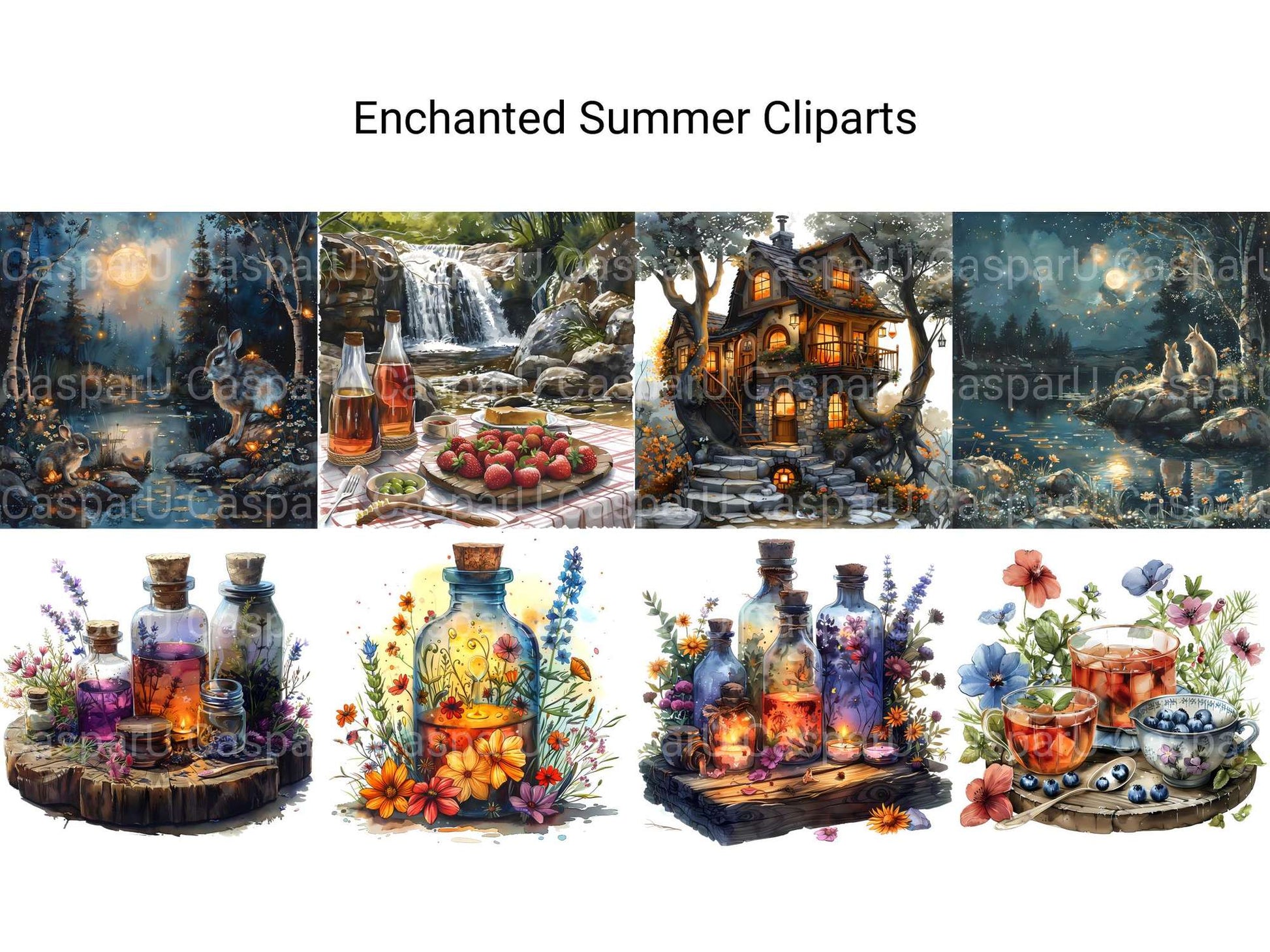 Enchanted Summer Clipart - CraftNest - Digital Crafting and Art