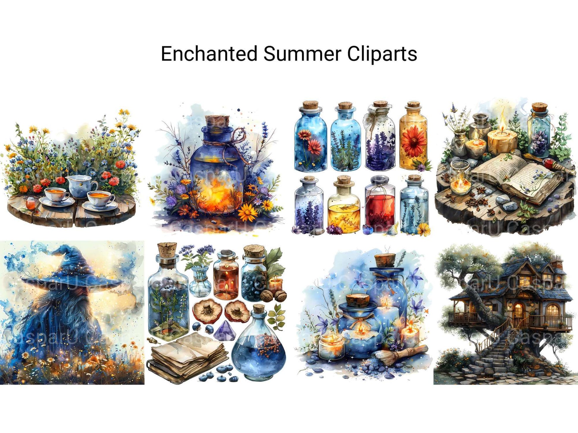 Enchanted Summer Clipart - CraftNest - Digital Crafting and Art