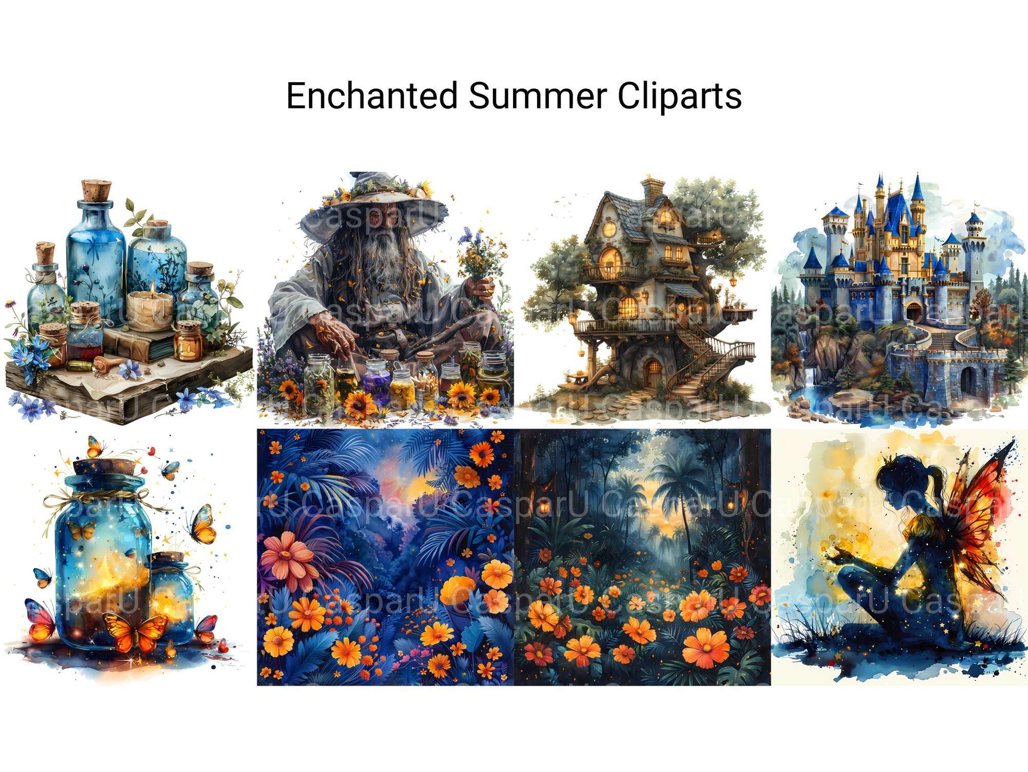 Enchanted Summer Clipart - CraftNest - Digital Crafting and Art