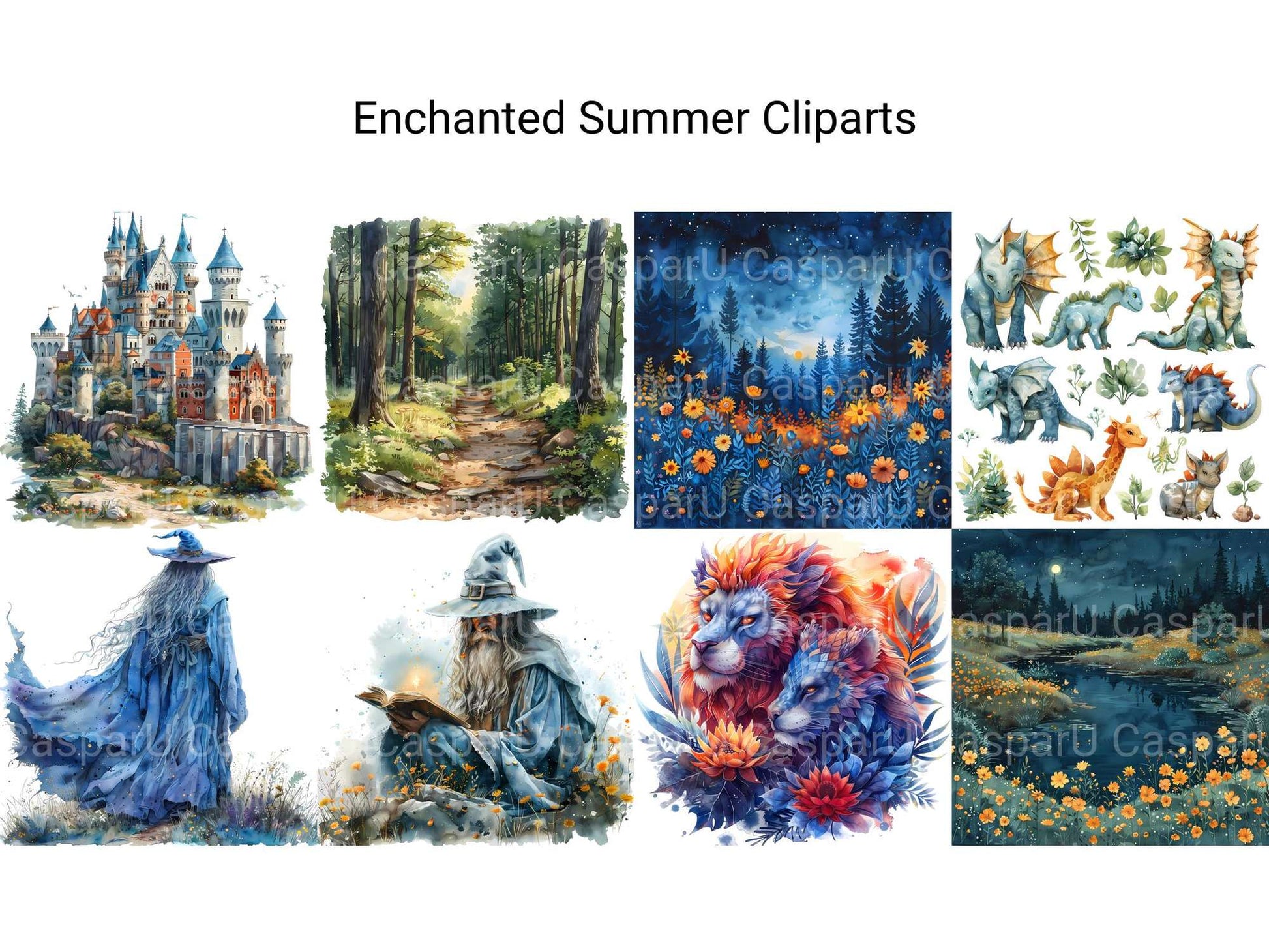 Enchanted Summer Clipart - CraftNest - Digital Crafting and Art