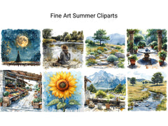 Fine Art Summer Clipart - CraftNest - Digital Crafting and Art