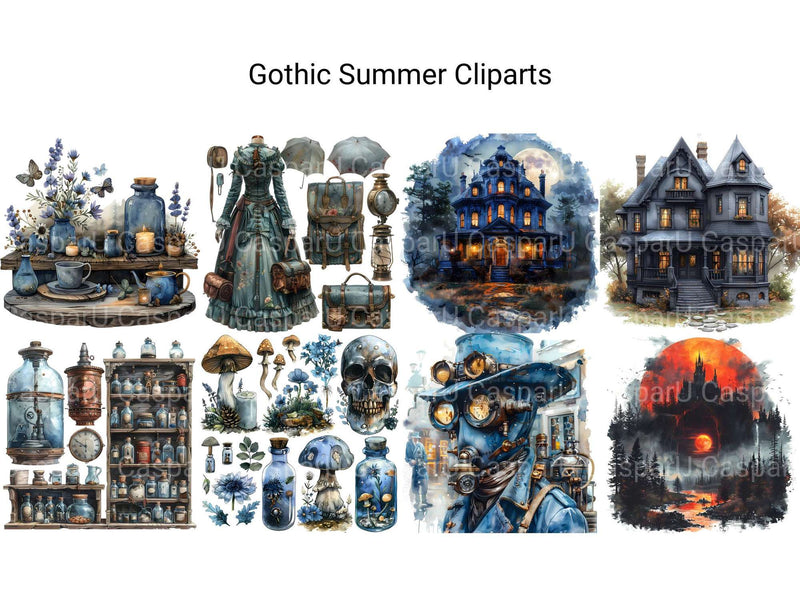 Gothic Summer Clipart - CraftNest - Digital Crafting and Art