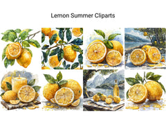 Lemon Summer Clipart - CraftNest - Digital Crafting and Art