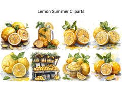 Lemon Summer Clipart - CraftNest - Digital Crafting and Art