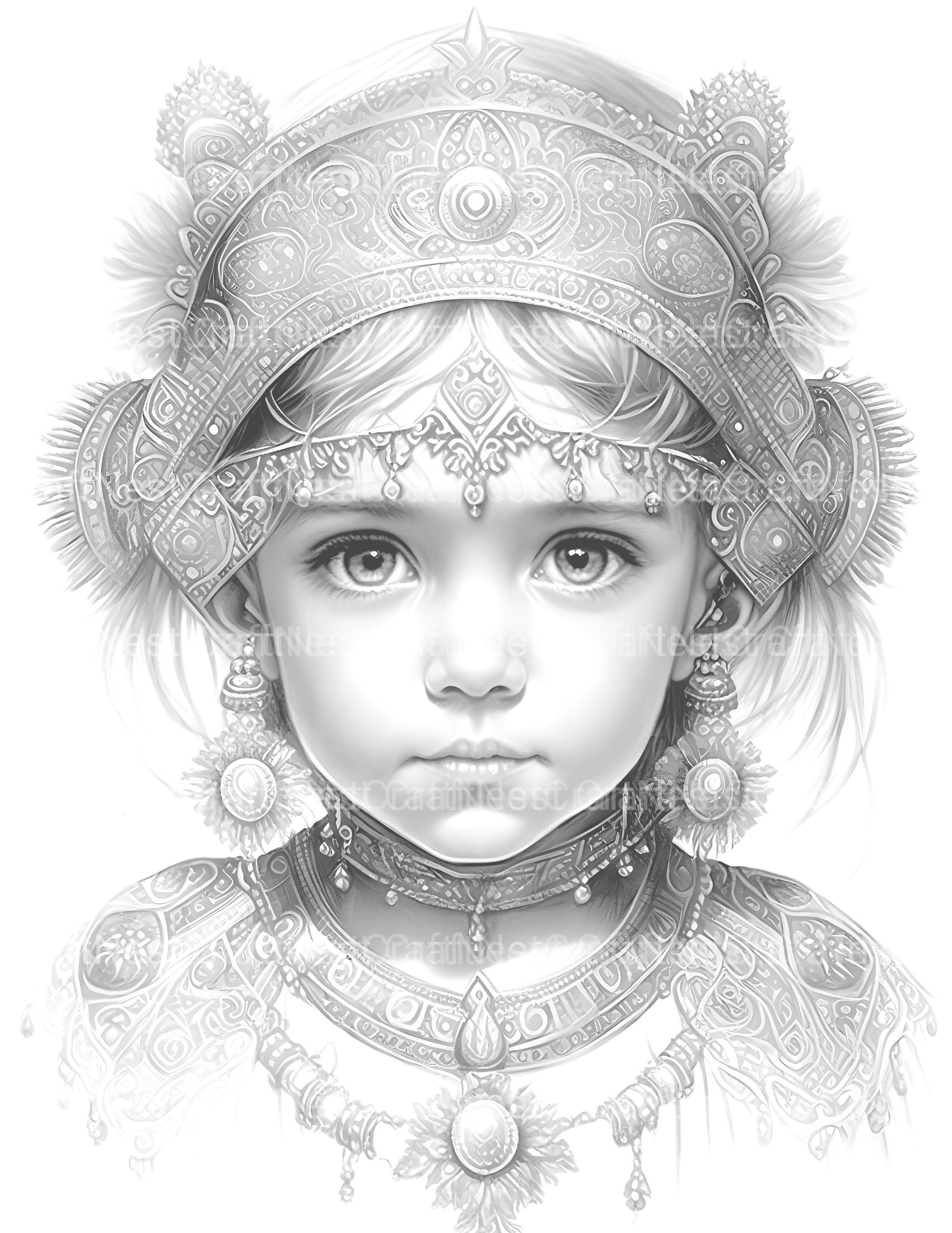 Aztec Girl Coloring Book - CraftNest - Digital Crafting and Art