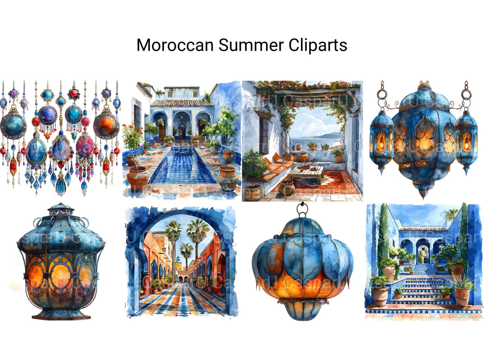 Moroccan Summer Clipart - CraftNest - Digital Crafting and Art