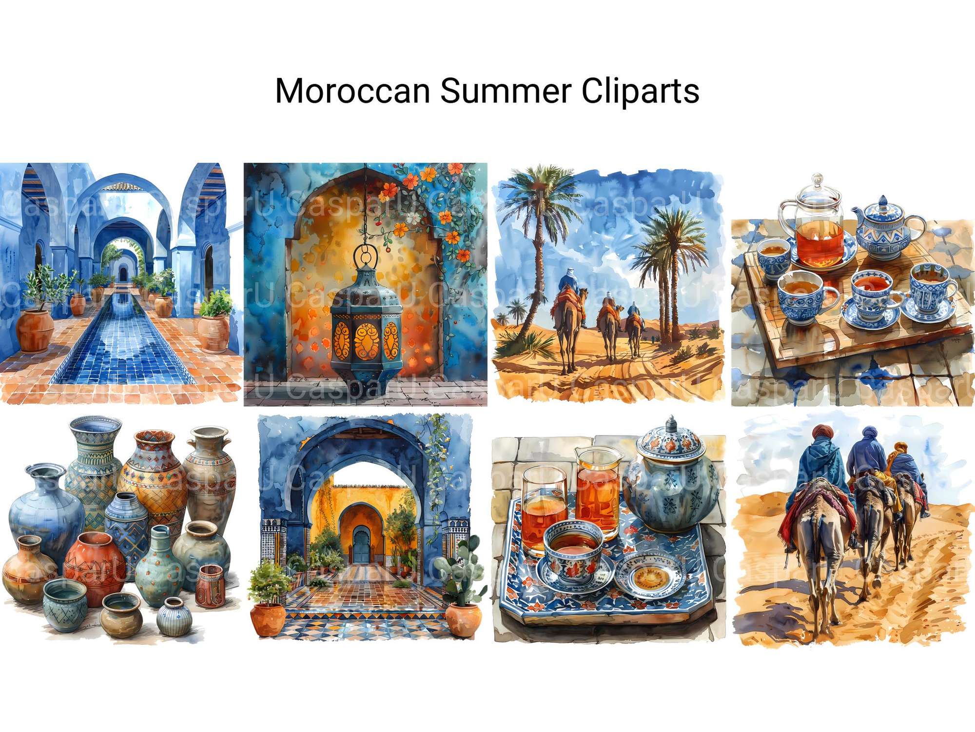 Moroccan Summer Clipart - CraftNest - Digital Crafting and Art