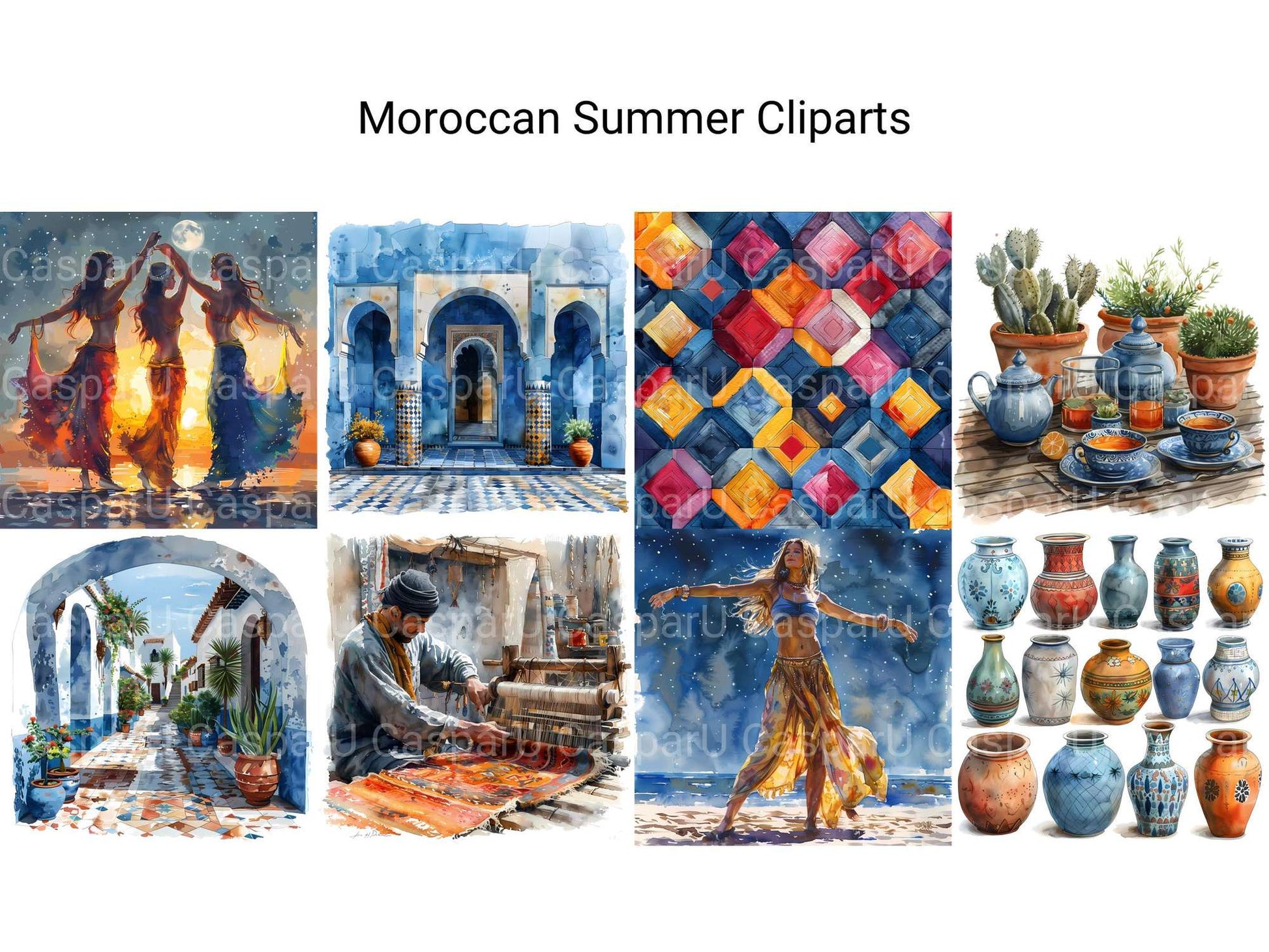 Moroccan Summer Clipart - CraftNest - Digital Crafting and Art