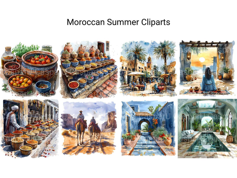 Moroccan Summer Clipart - CraftNest - Digital Crafting and Art