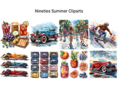 Nineties Summer Clipart - CraftNest - Digital Crafting and Art