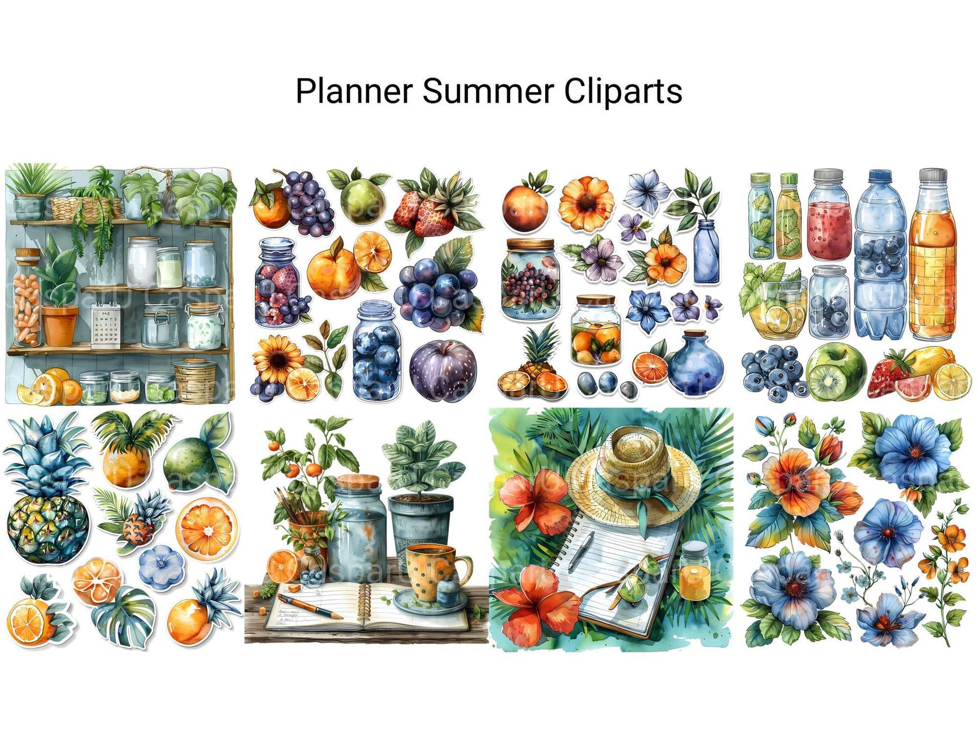 Planner Summer Clipart - CraftNest - Digital Crafting and Art