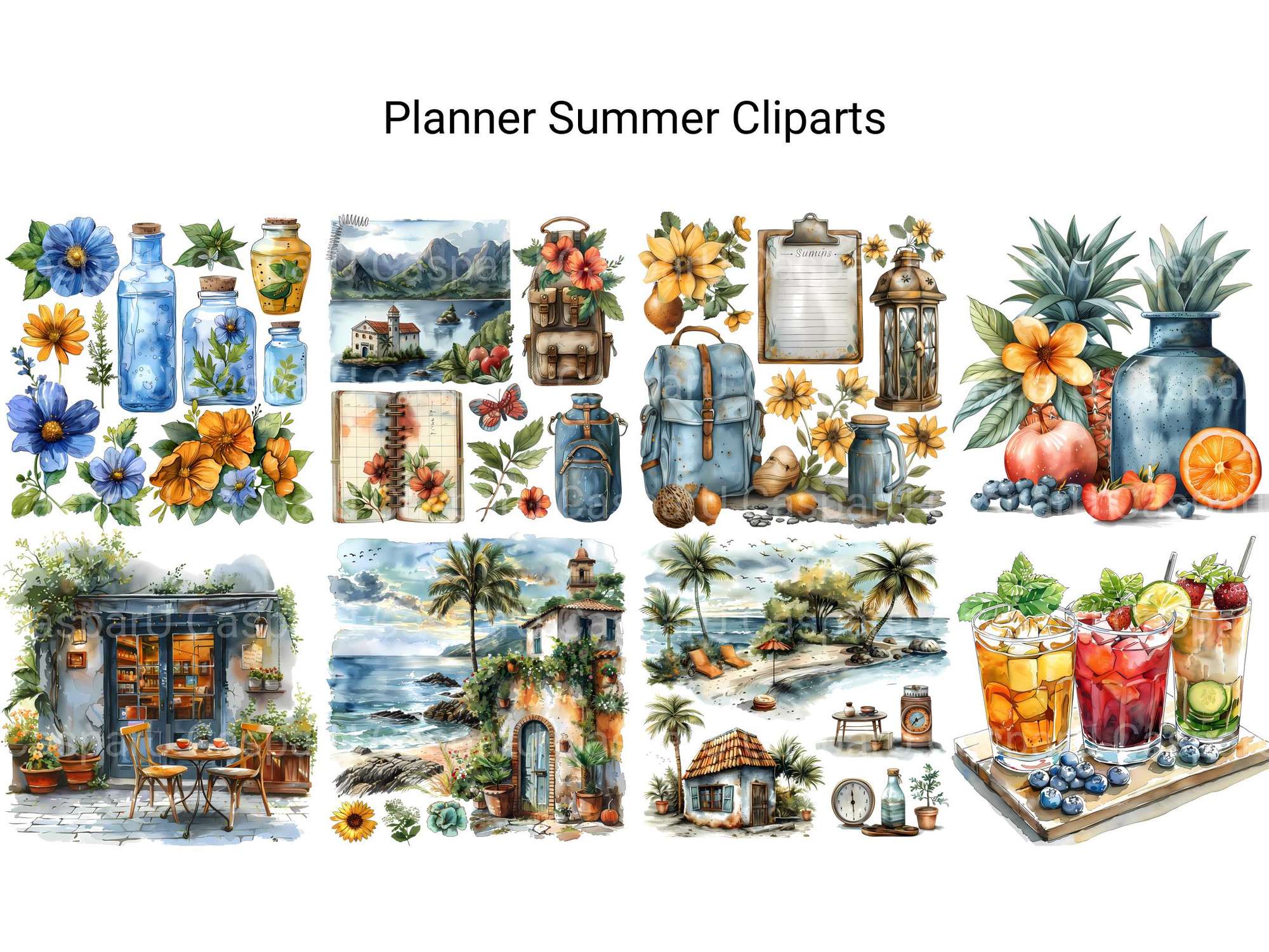 Planner Summer Clipart - CraftNest - Digital Crafting and Art