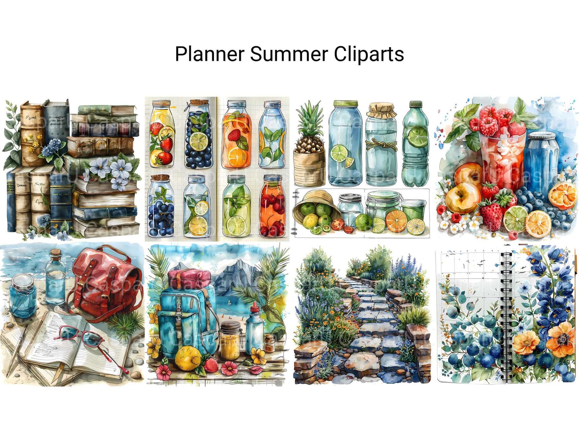 Planner Summer Clipart - CraftNest - Digital Crafting and Art