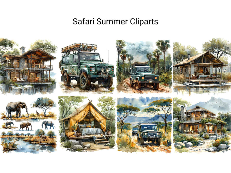 Safari Summer Clipart - CraftNest - Digital Crafting and Art