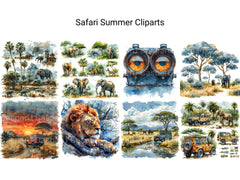 Safari Summer Clipart - CraftNest - Digital Crafting and Art