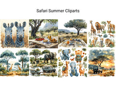 Safari Summer Clipart - CraftNest - Digital Crafting and Art